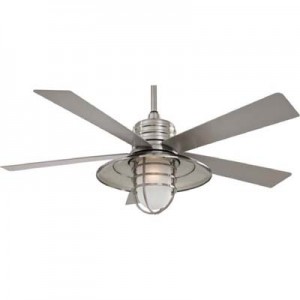 Minka Aire® Rainman™ F582-BNW Brushed Nickel Wet-Rated Outdoor Fan 