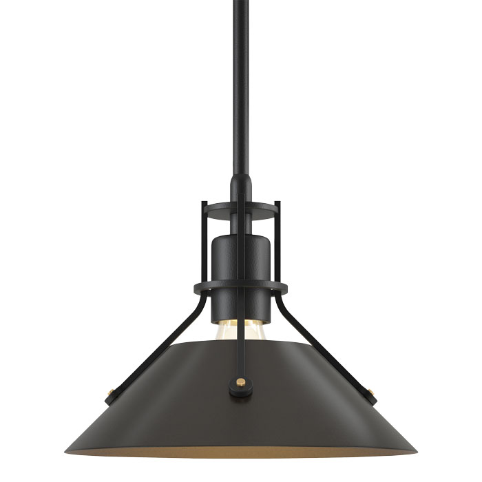Henry Collection 1-Light Mini Pendant in Natural Iron and Vintage Platinum Hubbardton Forge 184250-SKT-MULT-20-82