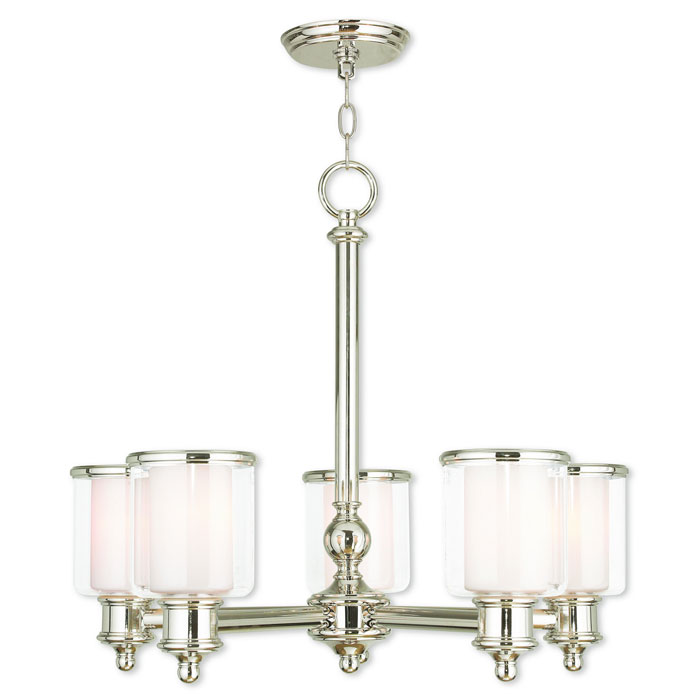 Middlebush Collection Five Light Chandelier in Polished Nickel Livex Lighting 40205-35