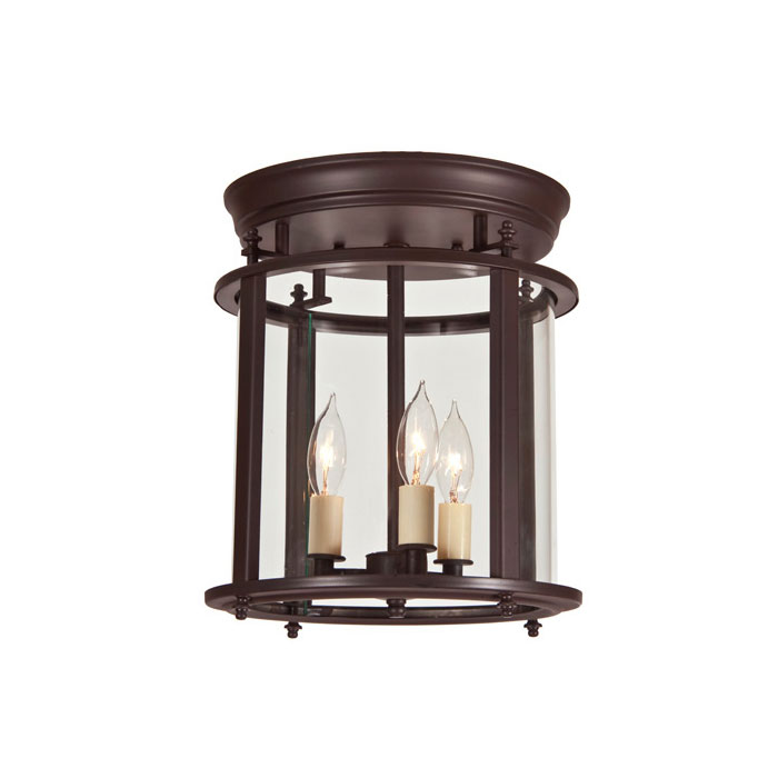 Murray Hill Collection Three Light Flush Mount in Oil Rubbed Bronze JVI Designs 3018-08