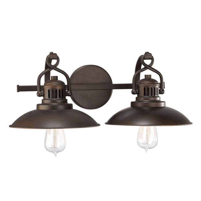 O’Neal Collection 2-Light Vanity in Burnished Bronze with Dome Shades Capital Lighting