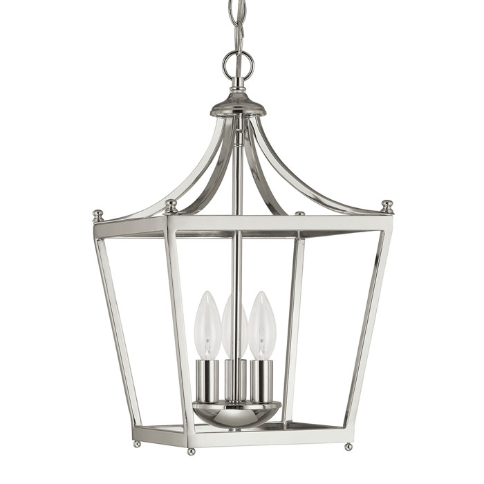 Sutton Collection 3-Light Foyer Pendant in Polished Nickel Capital Lighting 4036PN