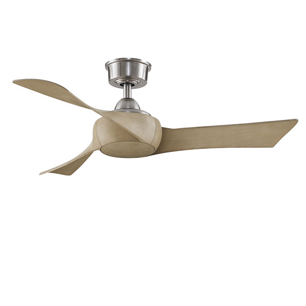 Wrap Custom Collection 44” 3-Blade Ceiling Fan in Brushed Nickel with Weathered Wood Blades* Fanimation MAD8530BN