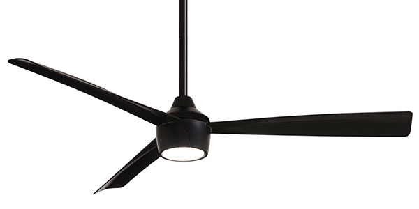 Skinnie Collection 56” 5-Blade Ceiling Fan in Coal with Integrated LED Light Minka Aire F626L-CL