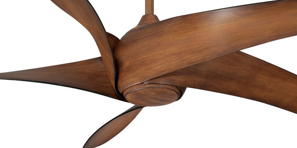 Artemis X15 LED Collection 62” 5-Blade Ceiling Fan in Distressed Koa with Distressed Koa Blades Minka Aire F905L-DK
