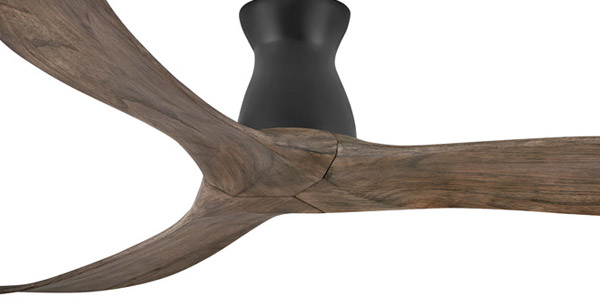 Swell Flush Collection 60” 3-Blade Ceiling Fan in Metallic Matte Bronze with Driftwood Blades Hinkley 903460FMB-NDD