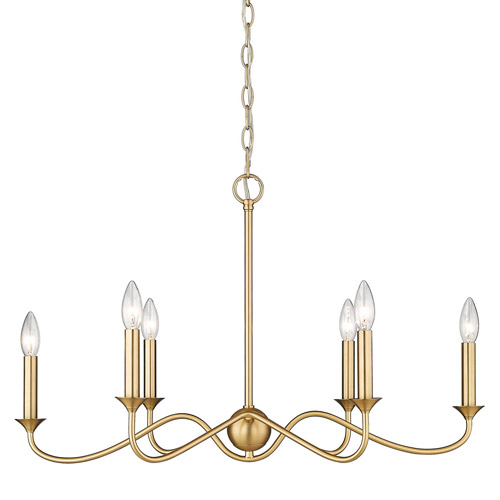 Tierney BCB Collection 6-Light Pendant in Brushed Champagne Bronze Golden 8316-LP BCB