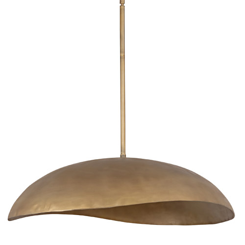 Denarii Collection 2-Light Pendant in Natural Gold with Cast Metal Shade Maxim 31262NG