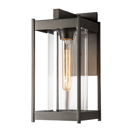 Cela Collection 1-Light Outdoor Sconce in Oil Rubbed Bronze with Clear Glass Shade Hubbardton Forge 302021-SKT-14-ZM0730