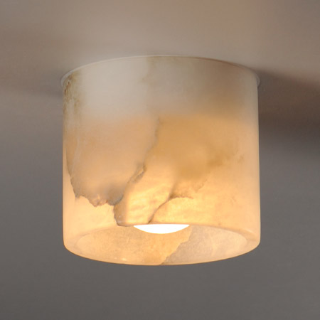 Cava Collection 1-Light LED Surface Mount with Translucent Alabaster Stone Shade ET2 E25221-WA