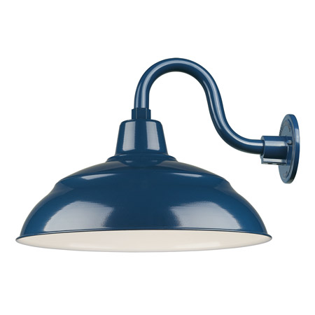 R Series Collection 1-Light Outdoor Light in Navy Blue with Metal Shade Millennium RWHS17-NB