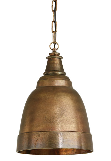 Sedona Collection 1-Light Pendant in Oxidized Brass with Bell Shade Capital 330310XB