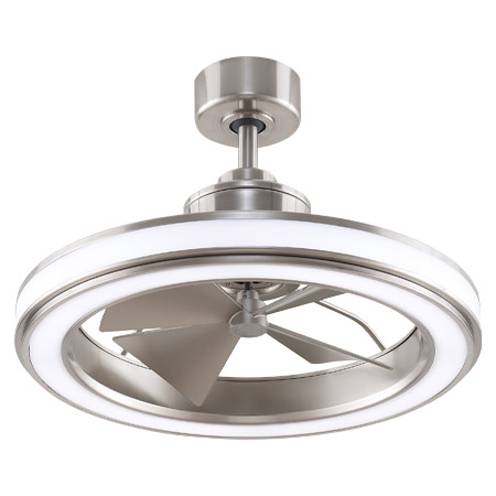 Gleam Collection 16” Fandelier in Brushed Nickel with Opal Frosted Glass LED Diffuser Fanimation FP8404BN