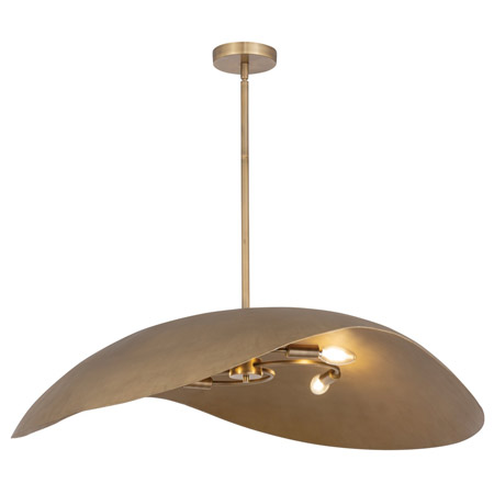 Denarii Collection 4-Light Pendant in Natural Gold with Cast Metal Shades Maxim 31263NG