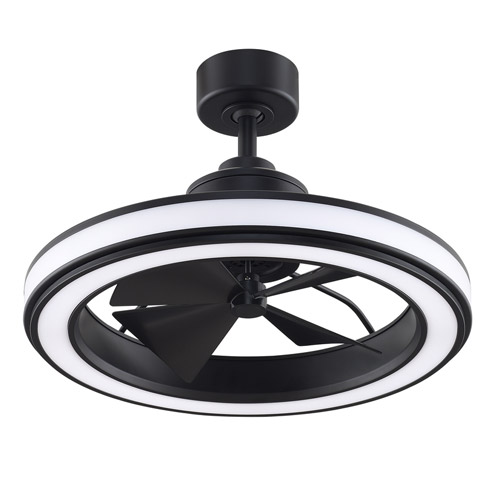 Gleam Collection 16” Ceiling Fan in Black with Opal Frosted Glass LED Diffuser Fanimation FP8404BL